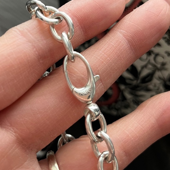 GUCCI HEART CHARM CHAIN BRACELET 925 STERLING SILVER NEW in BOX - Picture 4 of 7